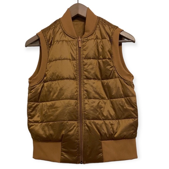 lululemon athletica Jackets & Blazers - Lululemon Bronze Brown Reversible Bomber Vest Size 4 PrimaLoft Water Repellent
